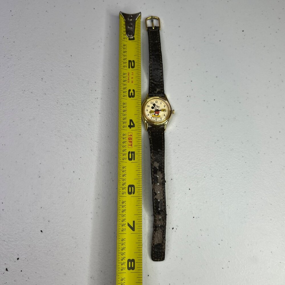 Vintage Lorus Disney Mickey Mouse Quartz Watch With Gold-Tone Case - Picture 4 of 11